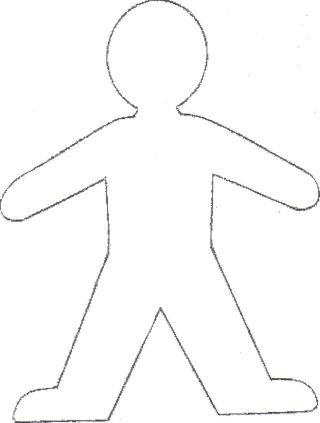 Шаблон человечка из бумаги для вырезания