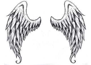 Крылья ангела рисунок карандашом для срисовки