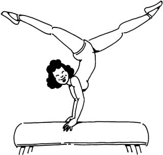 Рисунки для срисовки гимнастика