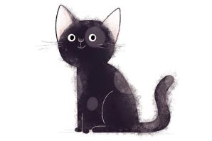 Рисунок черного кота