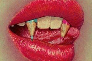Красивые нарисованные губы
