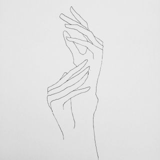 Одной линией рисунок руки