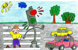 Рисунок на тему светофор