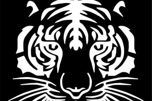 Тигр трафарет
