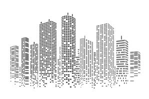 Графический рисунок города
