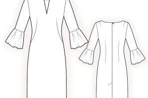 Технический эскиз платья
