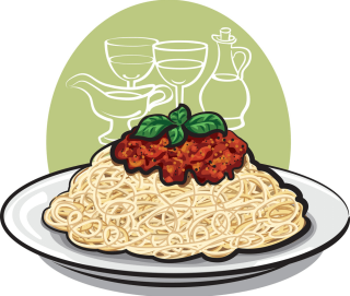 Рисунок спагетти на тарелке