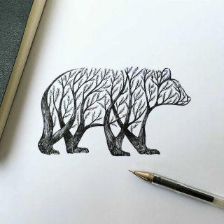 Зарисовки ручкой