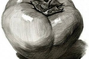 Рисунок карандашом яблоко с тенью
