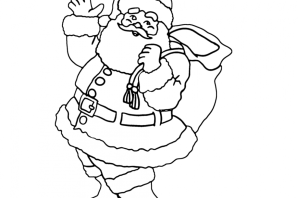 Санта клаус раскраска