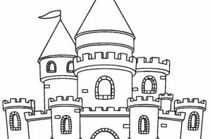 Средневековый замок раскраска