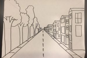 Городской пейзаж рисунок легкий