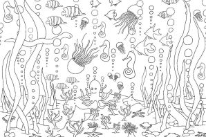 Обитатели океана рисунки