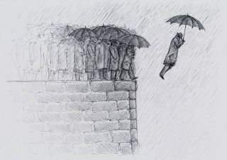Рисунок дождя карандашом