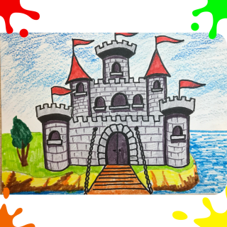 Рисунок рыцарский замок