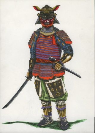 Доспехи самурая рисунок