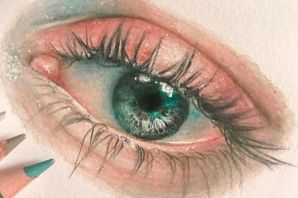 Зеленые глаза рисунок