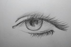 Рисунок карандашом легкий глаз