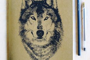 Легкие рисунки волка