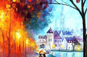 Осенний город рисунок
