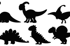 Трафарет динозавра