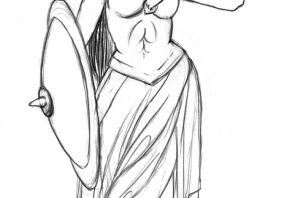 Богиня афина рисунок