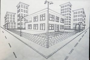 Город нарисованный карандашом