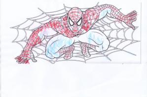 Человек паук рисунки карандашом