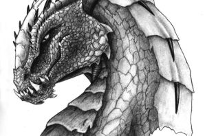 Морда дракона рисунок