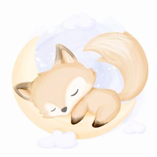 Спящая лиса рисунок