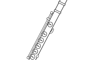 Флейта рисунок карандашом