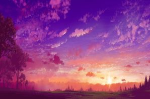 Вечернее небо рисунок