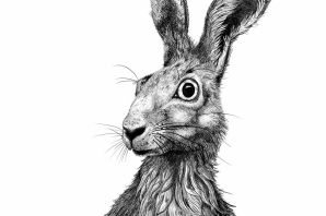 Кролик в профиль рисунок