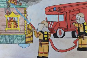 Рисунок ко дню пожарной безопасности