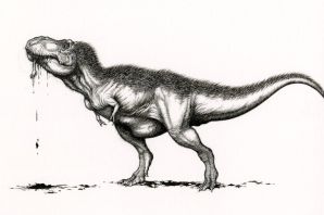 Динозавр карандашом