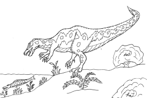 Тарбозавр раскраска