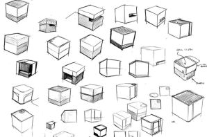 Куб на кубе рисунок