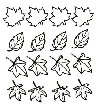 Осенний листок раскраска