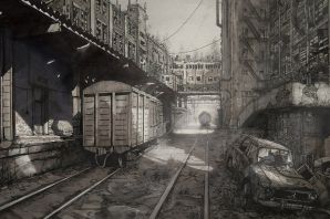 Рисунок заброшенный город