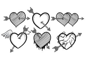Рисунки сердечки разные