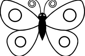 Бабочка рисунок для детей раскраска