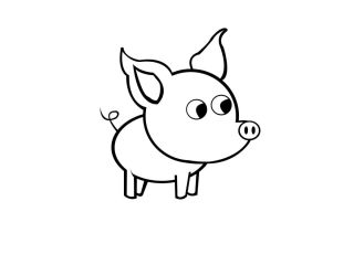 Свинка рисунок для детей