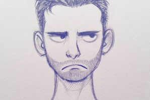 Лицо мужское рисунок карандашом
