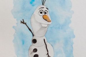 Снеговик олаф рисунок