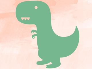 Новогодний динозавр рисунок