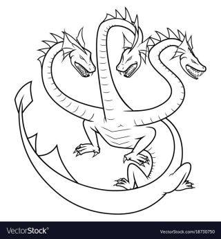 Трехголовый дракон раскраска