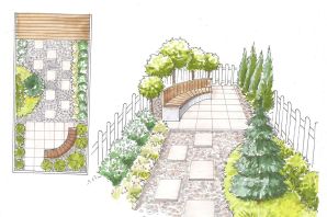 Ландшафтный рисунок дизайн садового участка