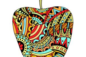 Декоративное яблоко рисунок