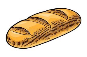 Батон хлеба рисунок