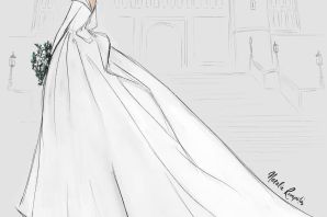 Свадебное платье рисунок